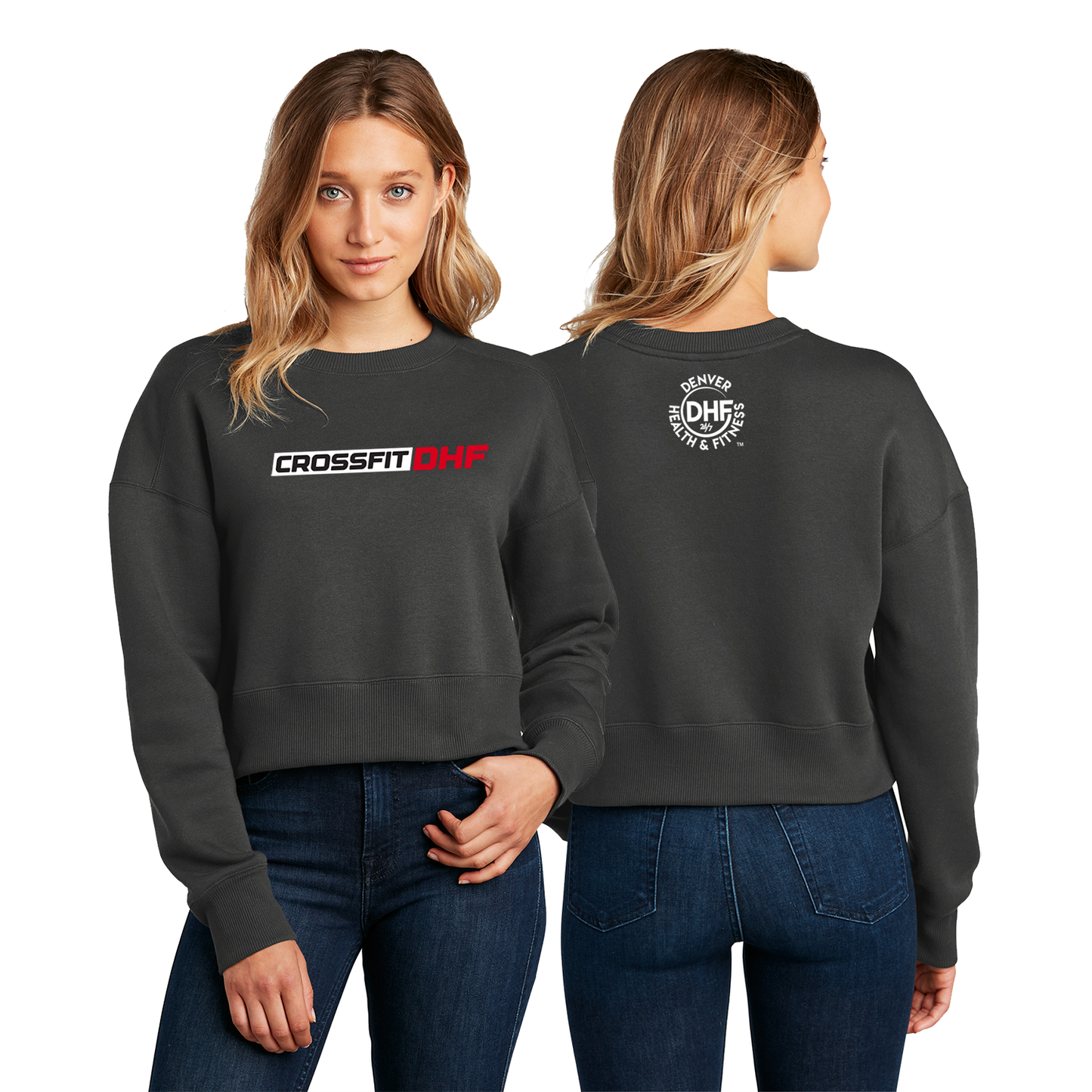 DHF Crossfit Ladies Crop Fleece Crew